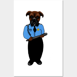 Funny Cop Dog Police Gift Posters and Art